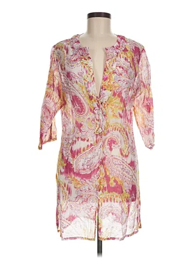 Pre-owned Athleta Kimono In Pink