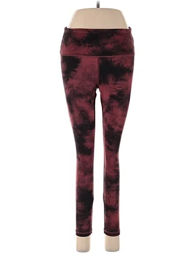 Pre-owned Athleta Leggings In Burgundy