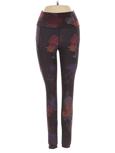 Pre-owned Athleta Leggings In Burgundy