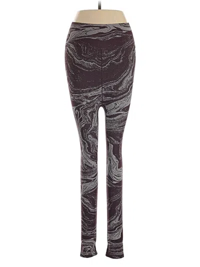 Pre-owned Athleta Leggings In Burgundy