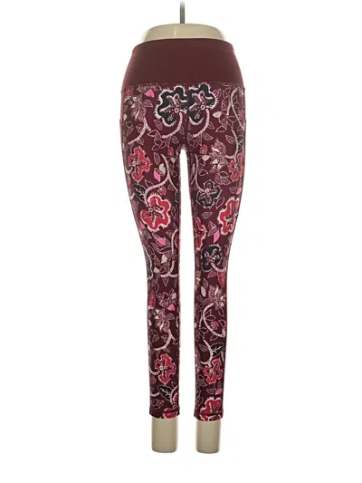 Pre-owned Athleta Leggings In Burgundy