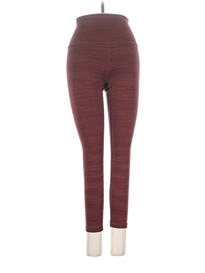 Pre-owned Athleta Leggings In Burgundy