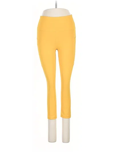 Pre-owned Athleta Leggings In Yellow