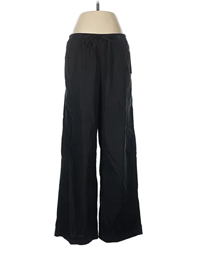 Pre-owned Athleta Linen Pants In Black