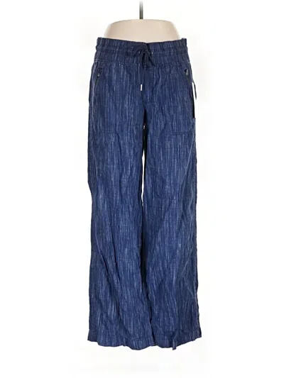 Pre-owned Athleta Linen Pants In Blue