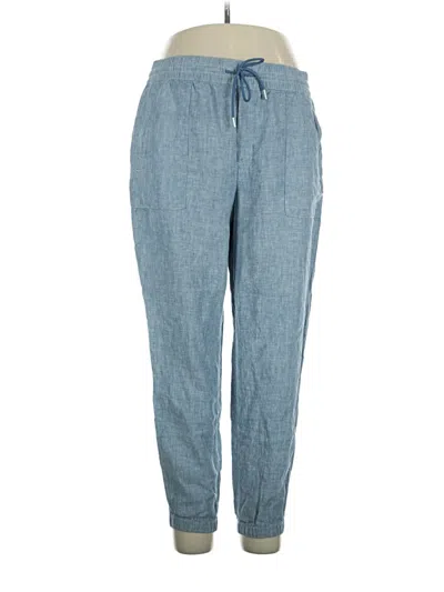 Pre-owned Athleta Linen Pants In Blue