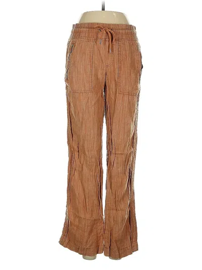 Pre-owned Athleta Linen Pants In Brown