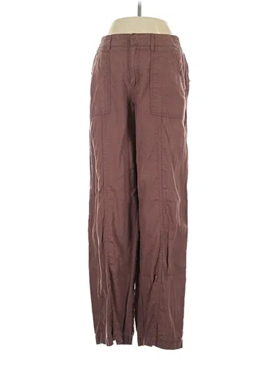 Pre-owned Athleta Linen Pants In Brown