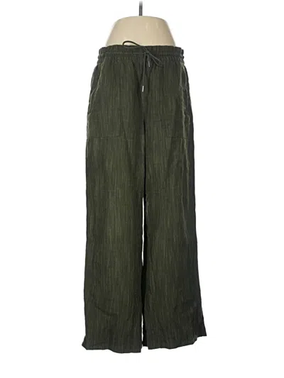 Pre-owned Athleta Linen Pants In Green