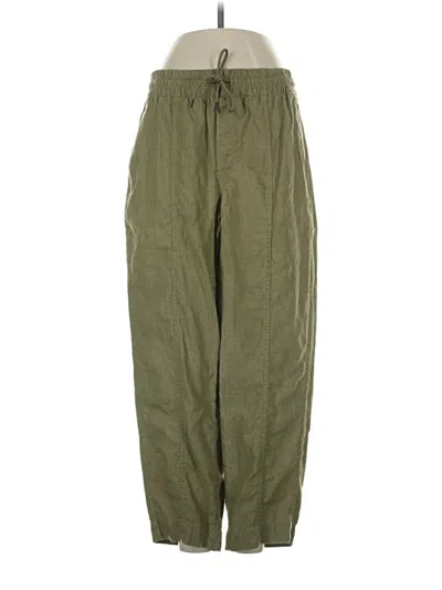 Pre-owned Athleta Linen Pants In Green