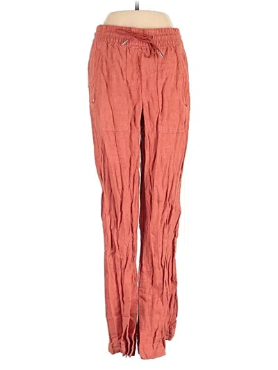 Pre-owned Athleta Linen Pants In Orange