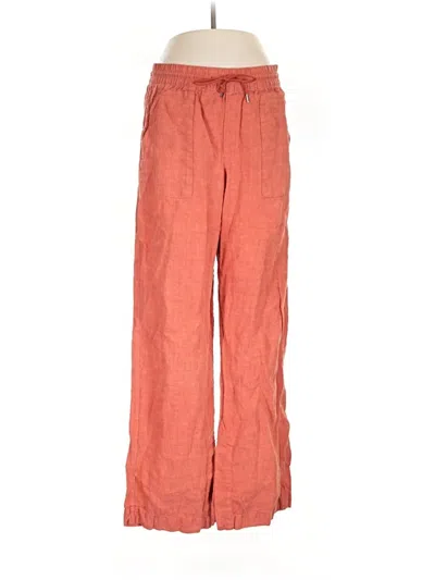 Pre-owned Athleta Linen Pants In Orange
