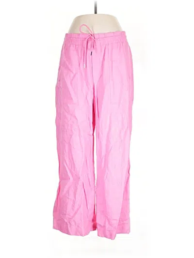 Pre-owned Athleta Linen Pants In Pink