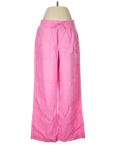 Pre-owned Athleta Linen Pants In Pink