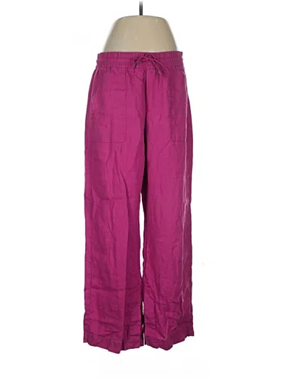 Pre-owned Athleta Linen Pants In Purple
