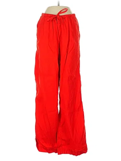 Pre-owned Athleta Linen Pants In Red