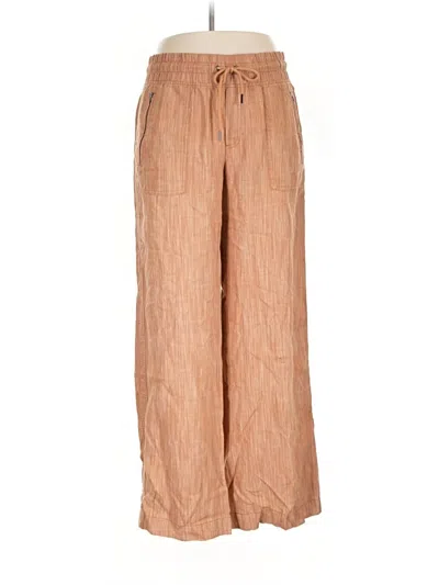 Pre-owned Athleta Linen Pants In Tan