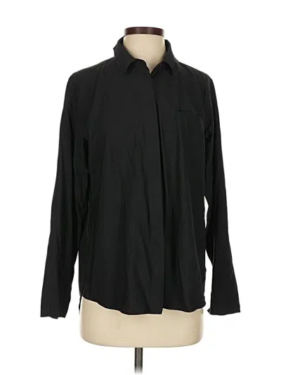 Pre-owned Athleta Long Sleeve Blouse In Black