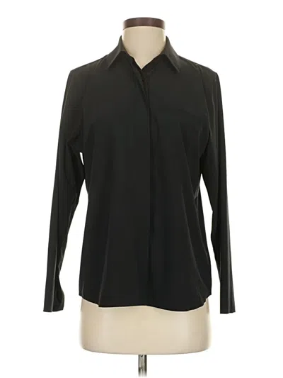 Pre-owned Athleta Long Sleeve Blouse In Black