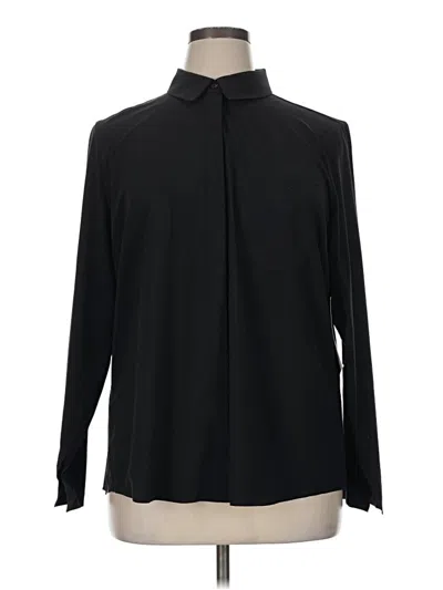 Pre-owned Athleta Long Sleeve Blouse In Black