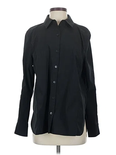 Pre-owned Athleta Long Sleeve Blouse In Black