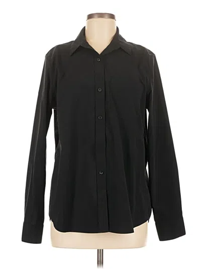 Pre-owned Athleta Long Sleeve Blouse In Black