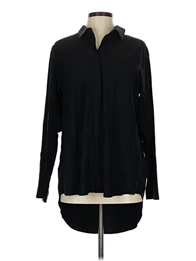 Pre-owned Athleta Long Sleeve Blouse In Black