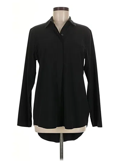 Pre-owned Athleta Long Sleeve Blouse In Black