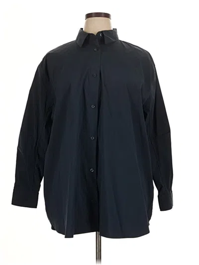 Pre-owned Athleta Long Sleeve Blouse In Black