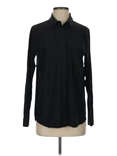 Pre-owned Athleta Long Sleeve Blouse In Black