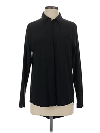 Pre-owned Athleta Long Sleeve Blouse In Black