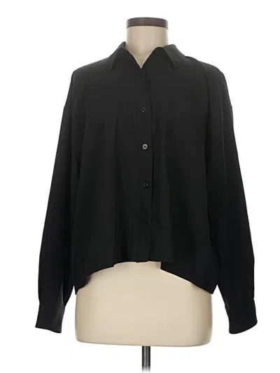 Pre-owned Athleta Long Sleeve Blouse In Black