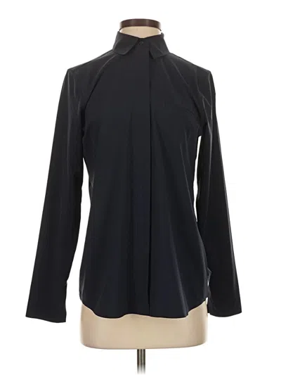 Pre-owned Athleta Long Sleeve Blouse In Black
