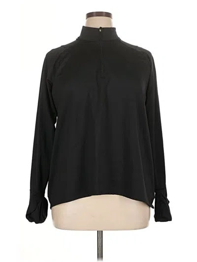 Pre-owned Athleta Long Sleeve Blouse In Black