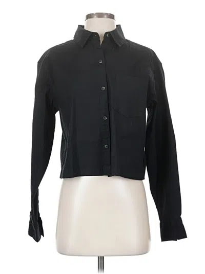 Pre-owned Athleta Long Sleeve Blouse In Black