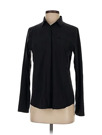 Pre-owned Athleta Long Sleeve Blouse In Black