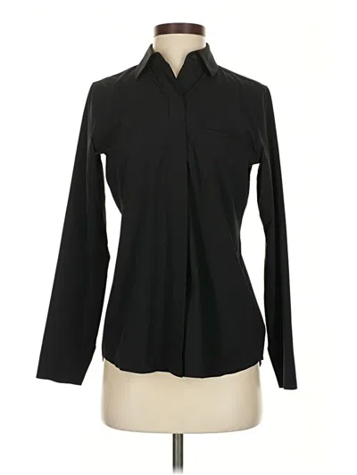 Pre-owned Athleta Long Sleeve Blouse In Black