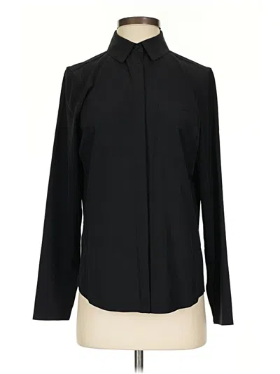 Pre-owned Athleta Long Sleeve Blouse In Black