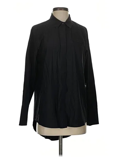 Pre-owned Athleta Long Sleeve Blouse In Black