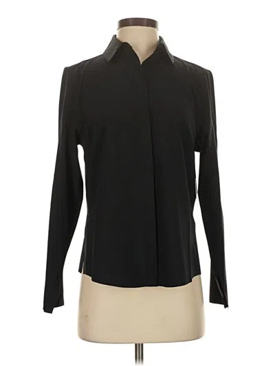Pre-owned Athleta Long Sleeve Blouse In Black