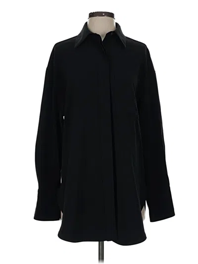 Pre-owned Athleta Long Sleeve Blouse In Black