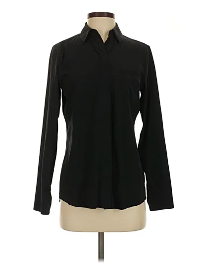 Pre-owned Athleta Long Sleeve Blouse In Black