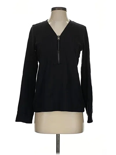 Pre-owned Athleta Long Sleeve Blouse In Black