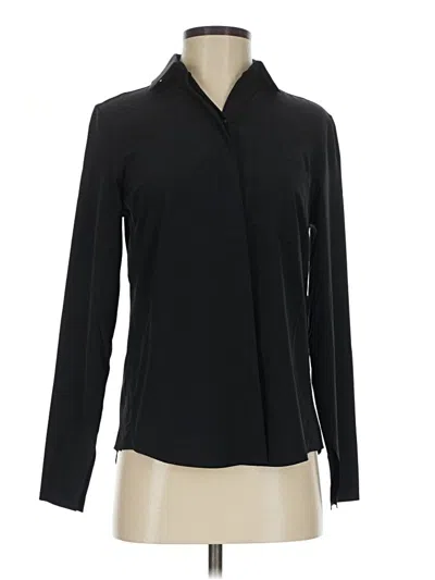 Pre-owned Athleta Long Sleeve Blouse In Black