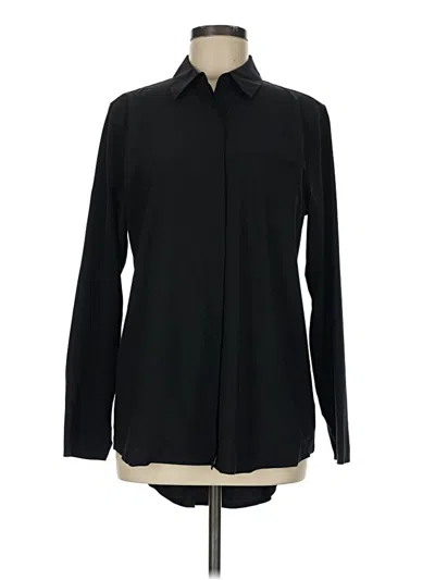 Pre-owned Athleta Long Sleeve Blouse In Black