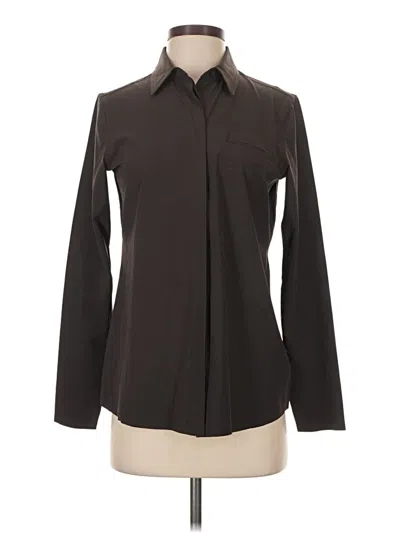 Pre-owned Athleta Long Sleeve Blouse In Black