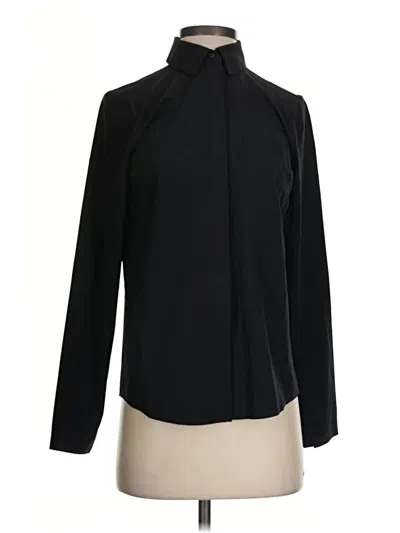 Pre-owned Athleta Long Sleeve Blouse In Black