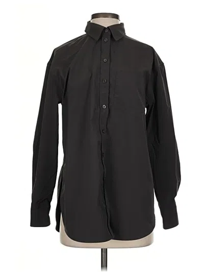 Pre-owned Athleta Long Sleeve Blouse In Black