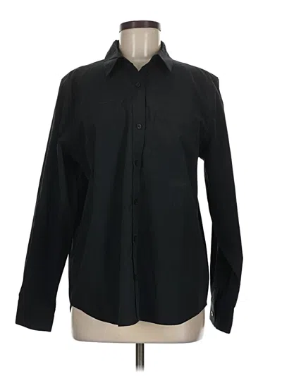 Pre-owned Athleta Long Sleeve Blouse In Black