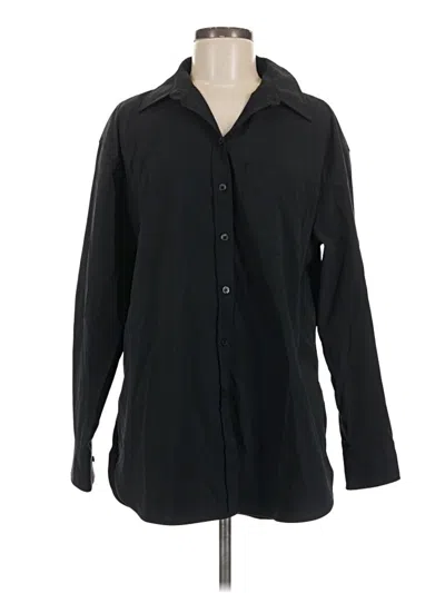 Pre-owned Athleta Long Sleeve Blouse In Black